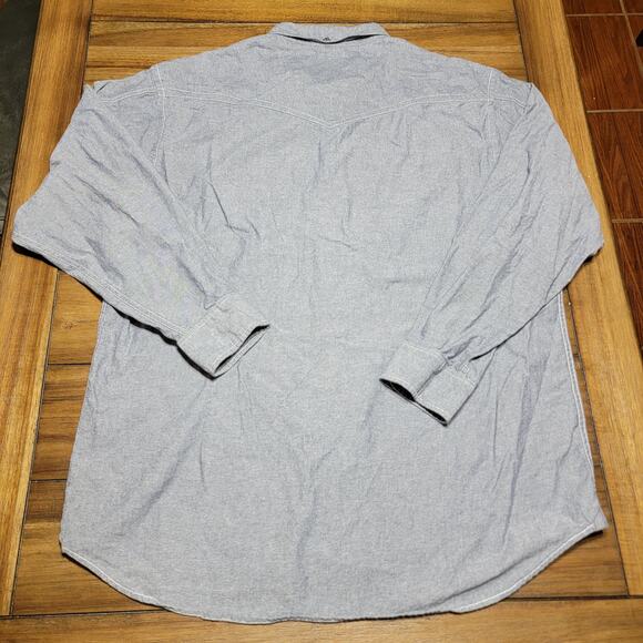 Red Head LS Blue Denim Pearl Snap Western Shirt - Size XL - Picture 3 of 6